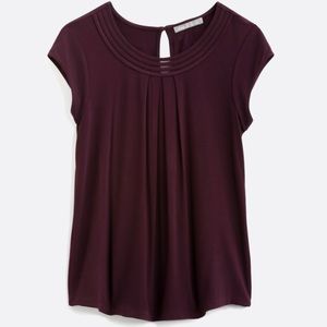 Deep purple Brinn Scoop Neck top
